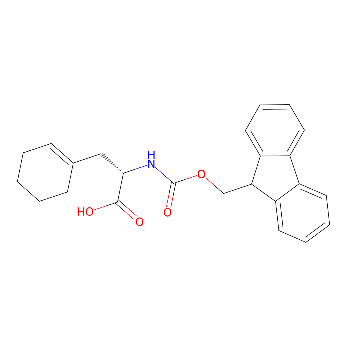 Fmoc-L-Ala(cyclohexen-1-yl)-OH molecular structure, CAS 2348299-84-1