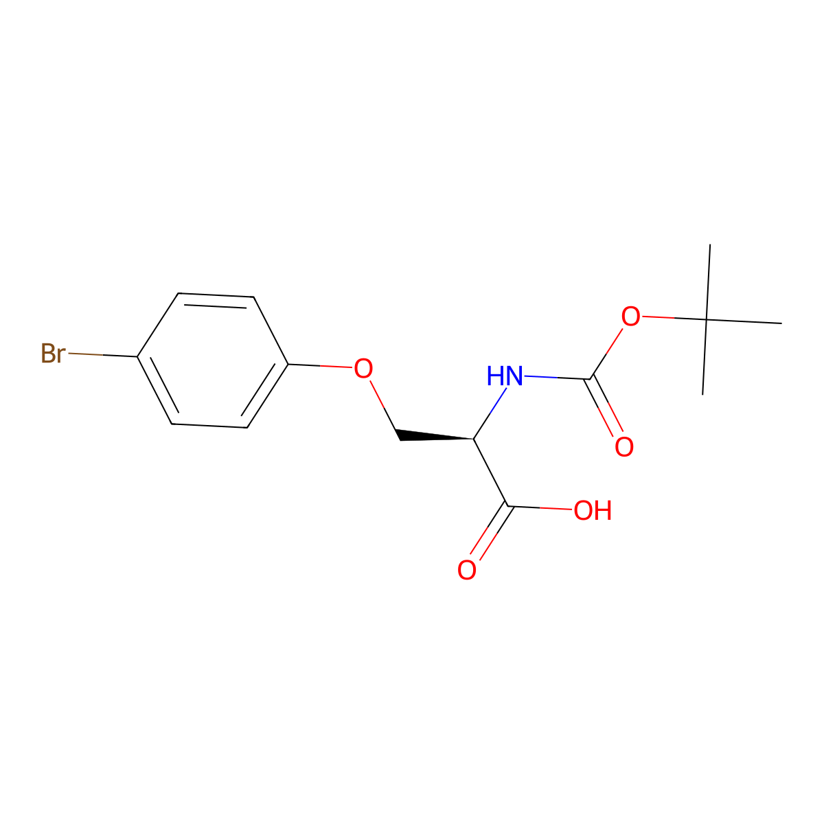 N-Boc-O-(4-bromophenyl)-D-serine molecular structure, CAS 2348301-69-7
