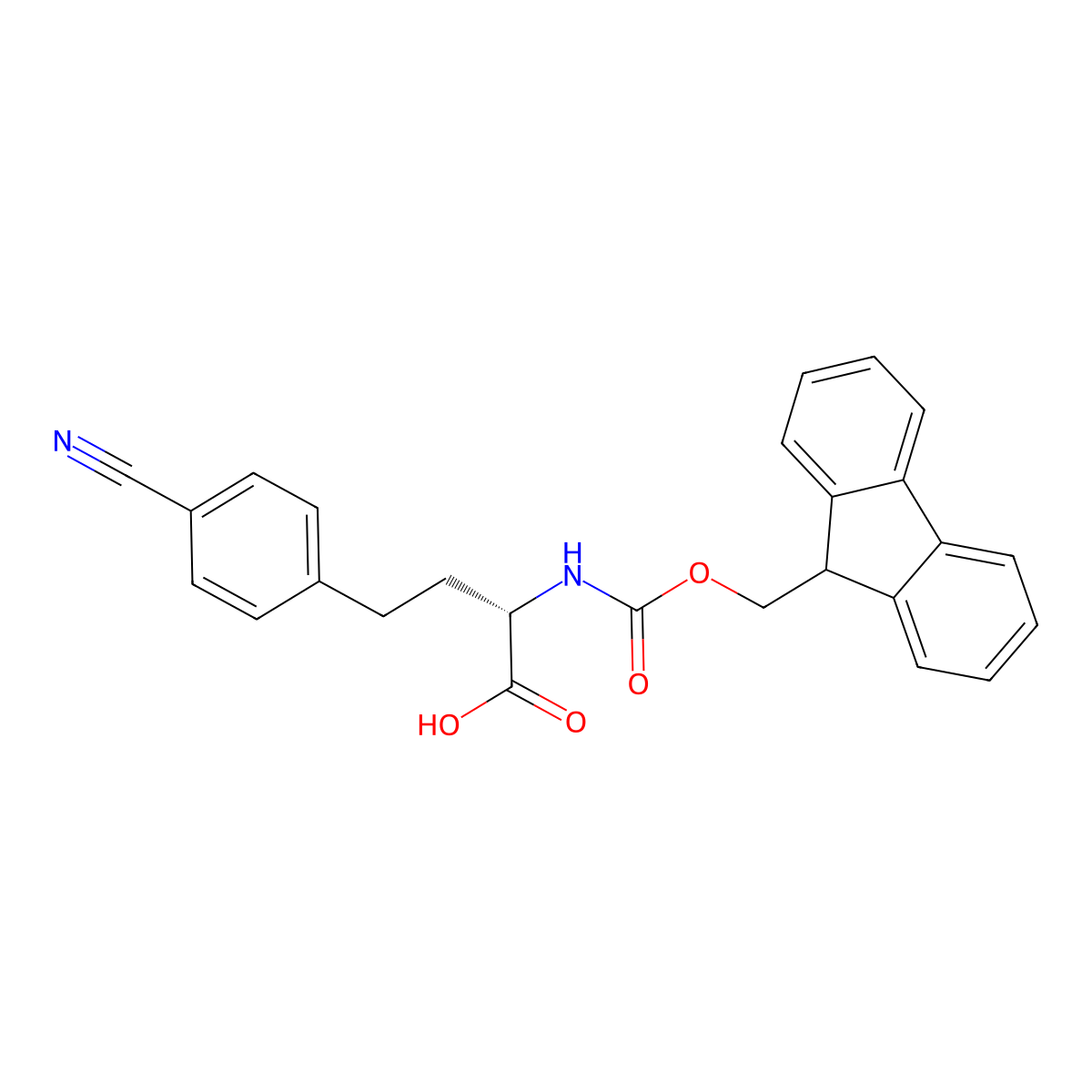 N-Fmoc-4-cyano-L-homophenylalanine molecular structure, CAS 2348310-52-9