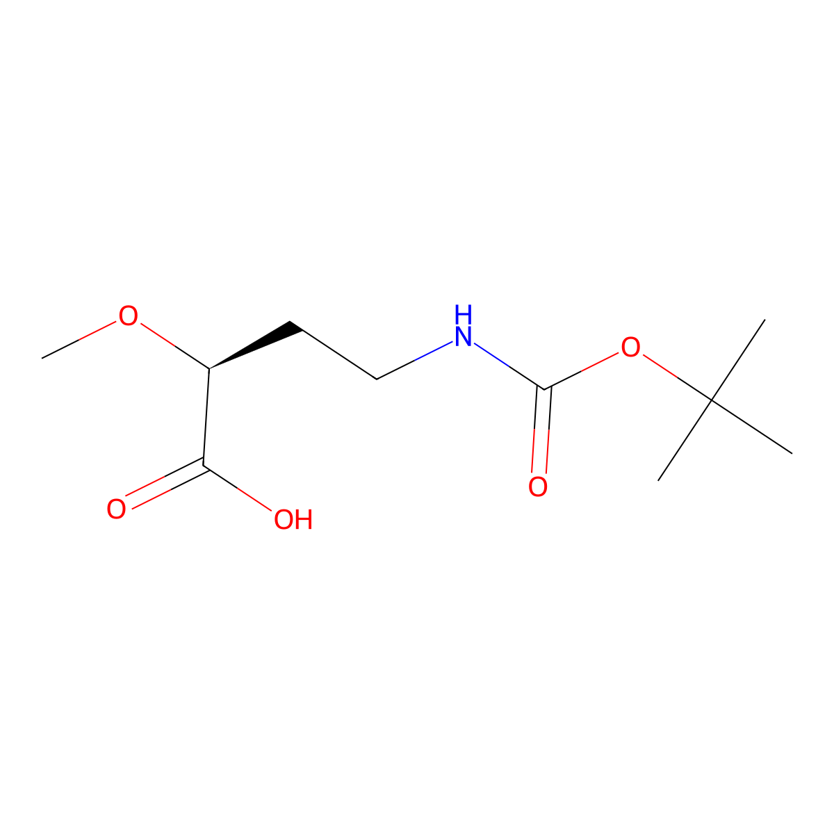 (2S)-4-{[(tert-butoxy)carbonyl]amino}-2-methoxybutanoic acid molecular structure, CAS 2348330-80-1