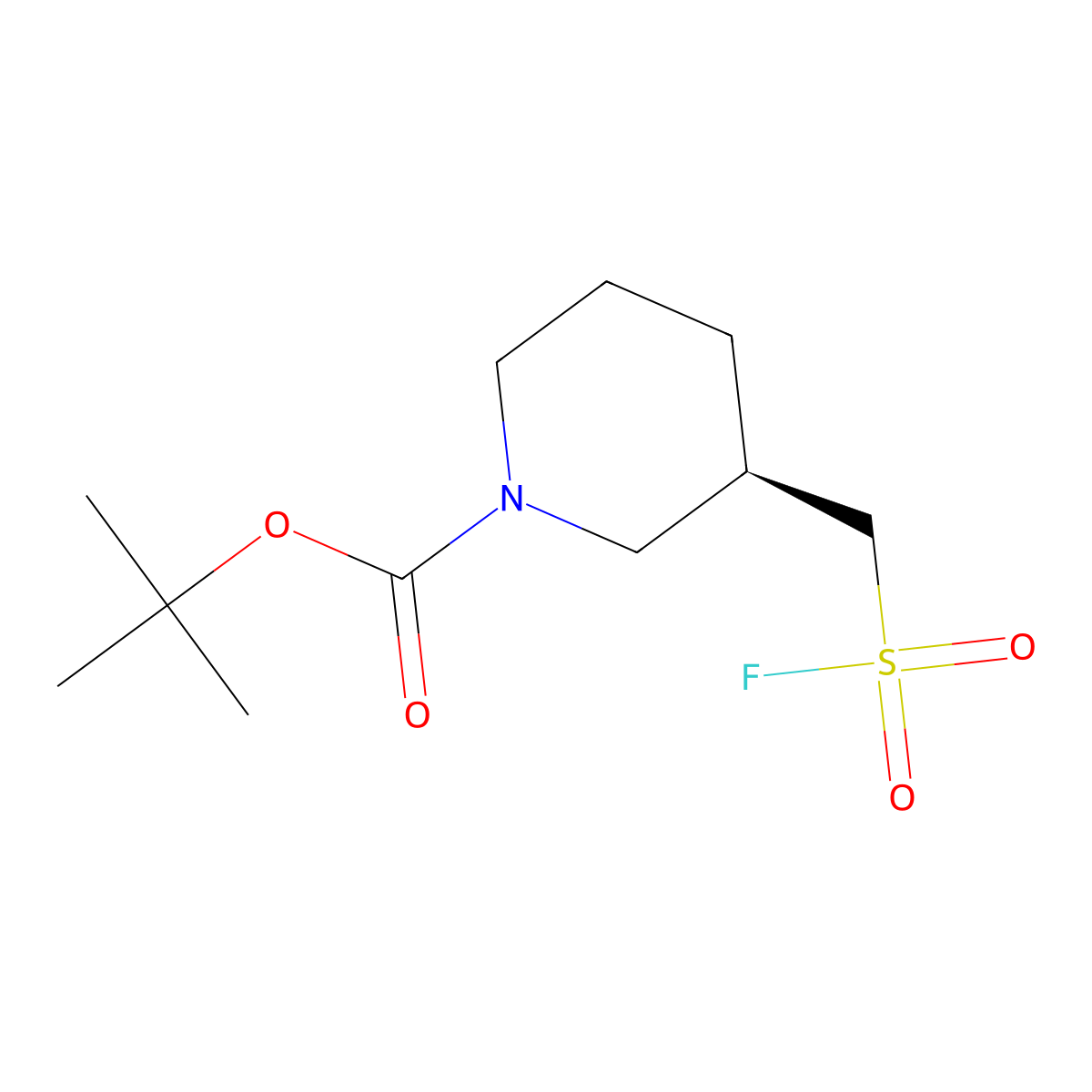 tert-butyl (3R)-3-[(fluorosulfonyl)methyl]piperidine-1-carboxylate molecular structure, CAS 2348334-68-7