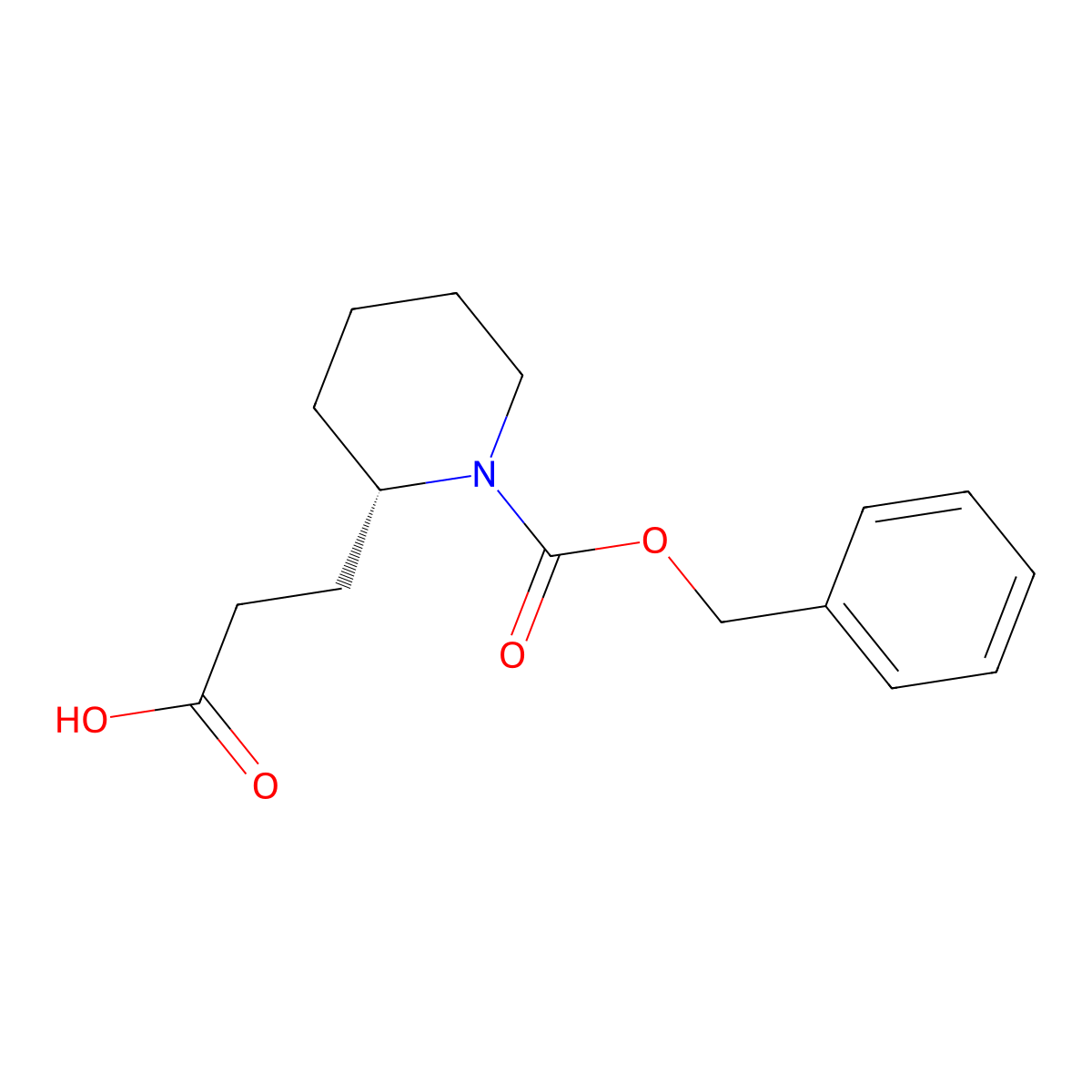 3-[(2S)-1-[(benzyloxy)carbonyl]piperidin-2-yl]propanoic acid molecular structure, CAS 2348341-55-7