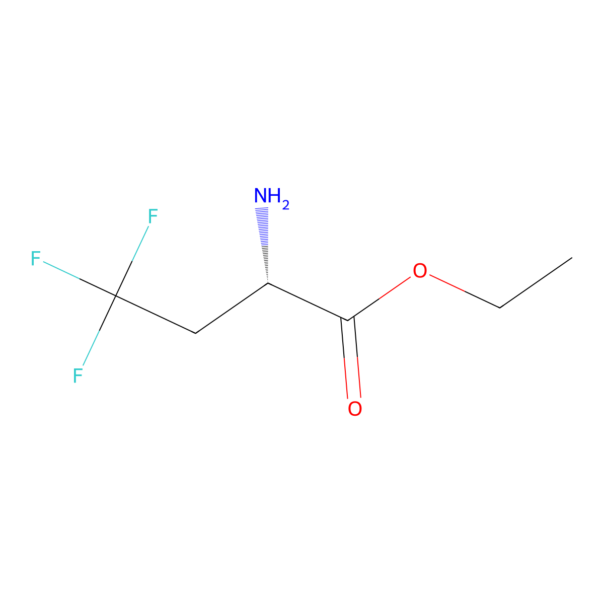 ethyl (2S)-2-amino-4,4,4-trifluorobutanoate molecular structure, CAS 2348349-39-1