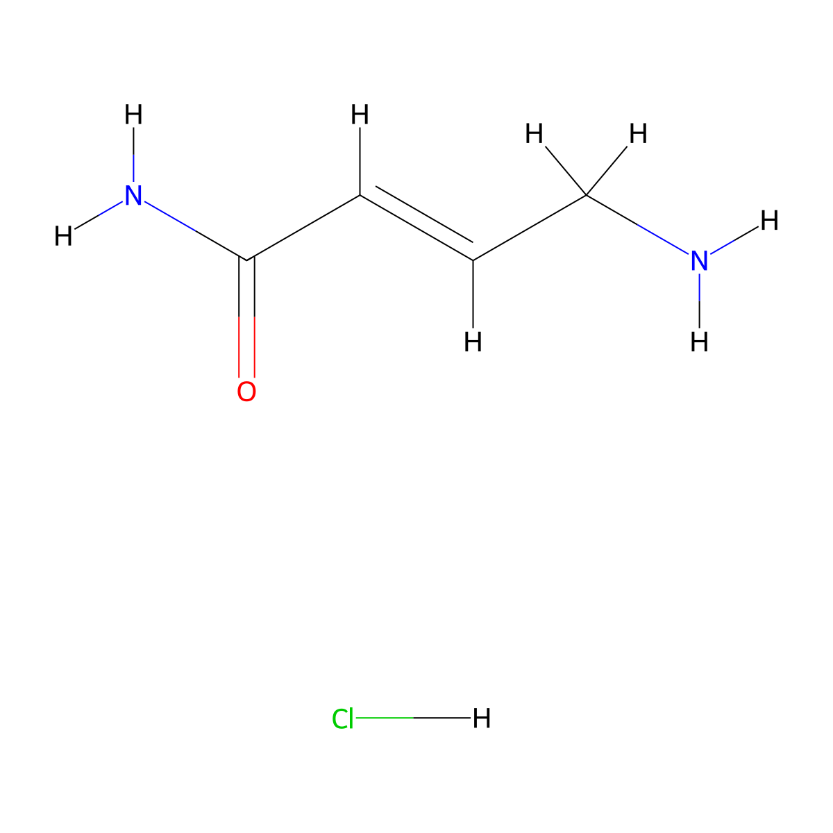 (2E)-4-aminobut-2-enamide hydrochloride molecular structure, CAS 2348474-25-7
