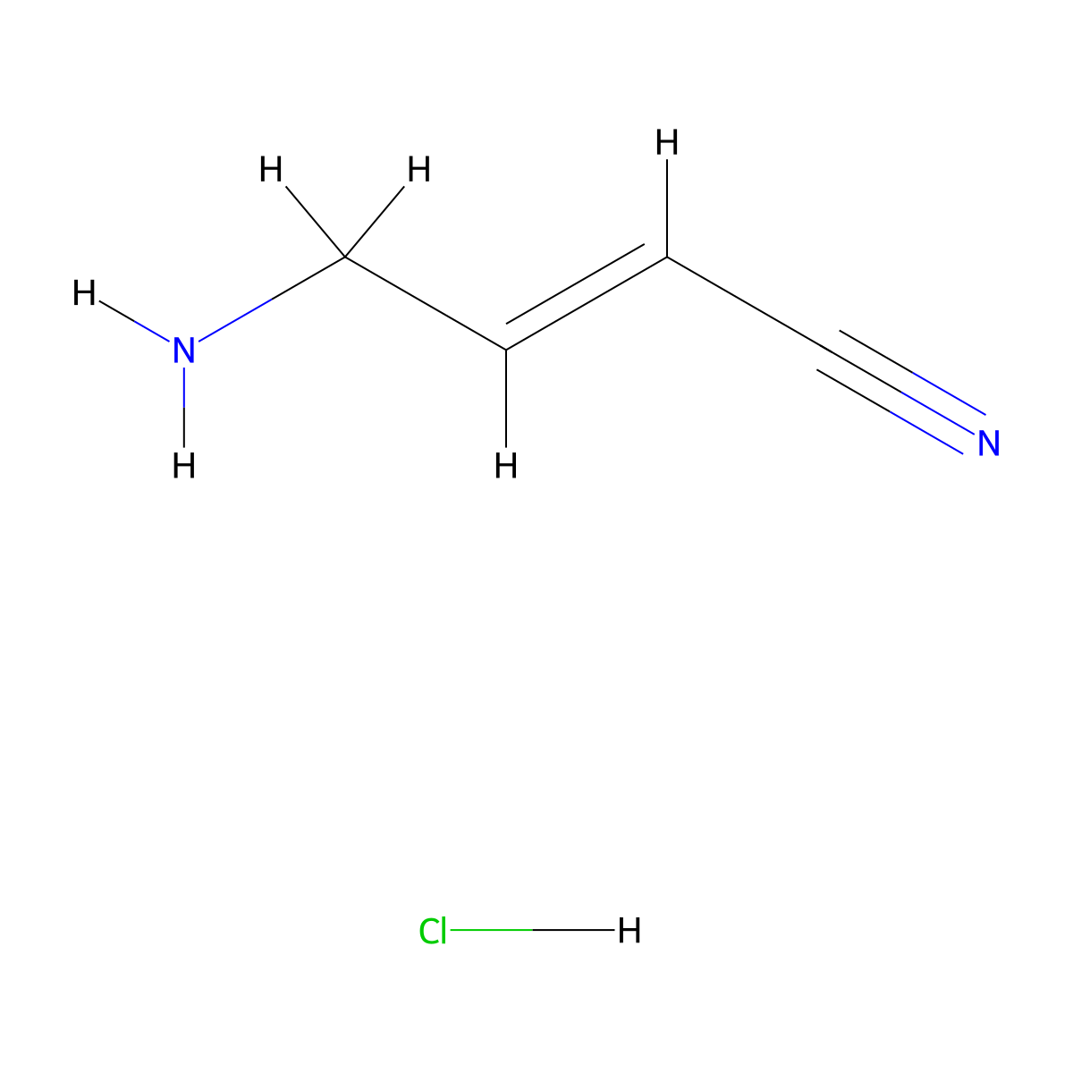 4-Aminobut-2-enenitrile hydrochloride molecular structure, CAS 2348559-84-0