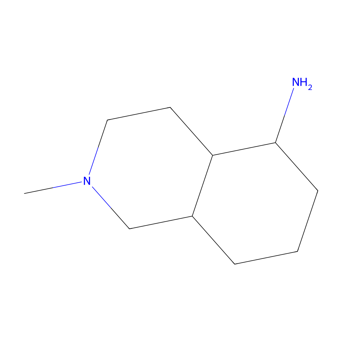 2-Methyl-decahydroisoquinolin-5-amine molecular structure, CAS 23486-49-9