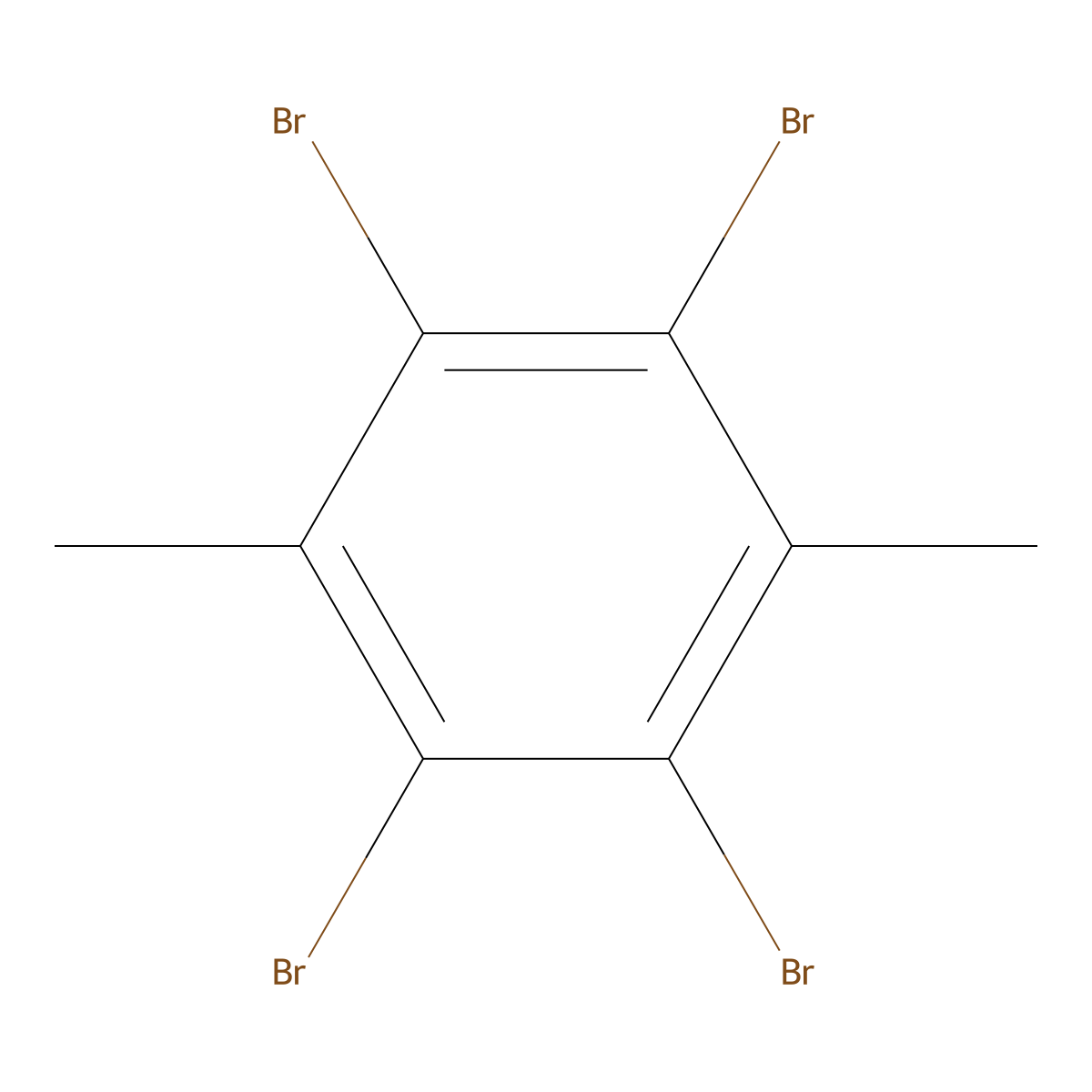 Benzene, 1,2,4,5-tetrabromo-3,6-dimethyl- molecular structure, CAS 23488-38-2