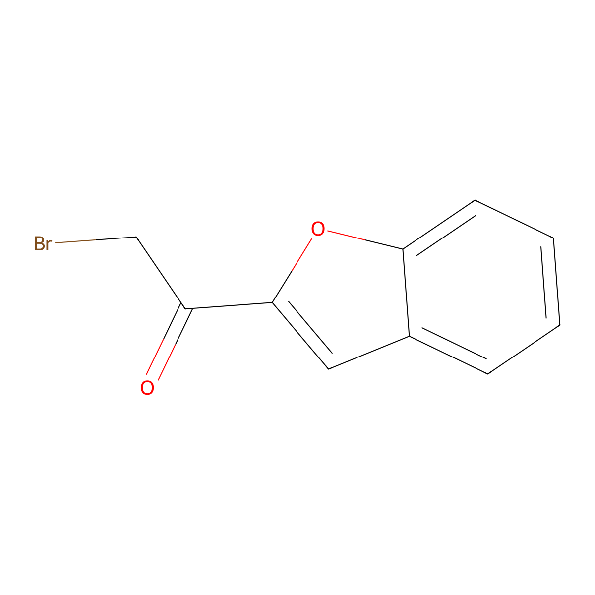 1-(1-Benzofuran-2-Yl)-2-Bromoethan-1-One molecular structure, CAS 23489-36-3