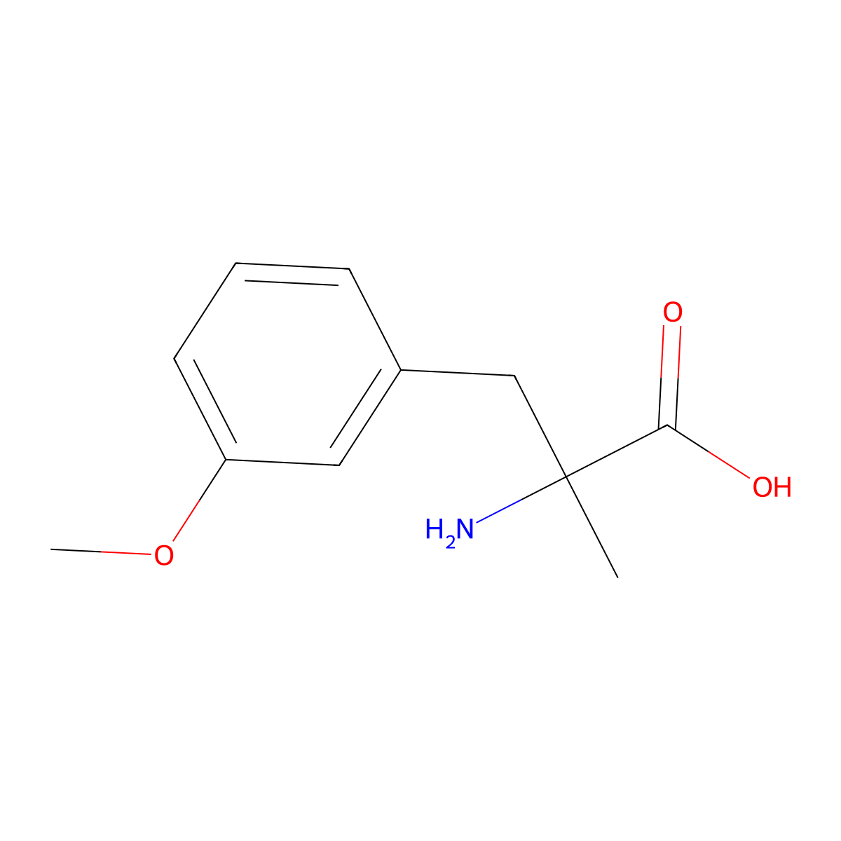 alpha-Methyl-m-methoxy-DL-phenylalanine molecular structure, CAS 2349-31-7