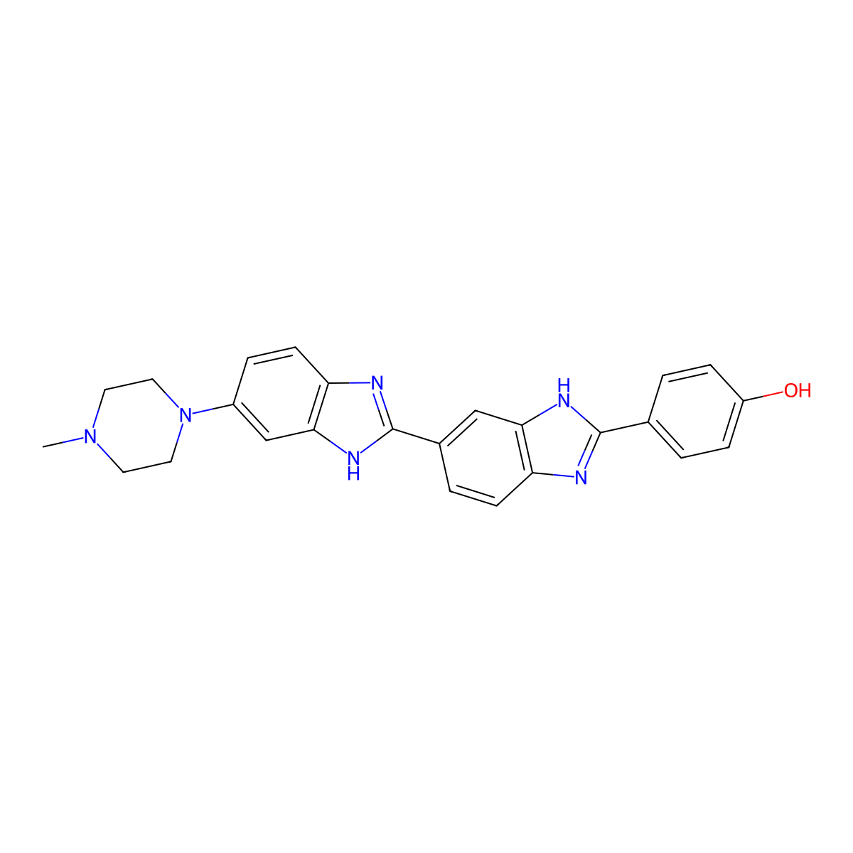 Bisbenzimidazole molecular structure, CAS 23491-44-3