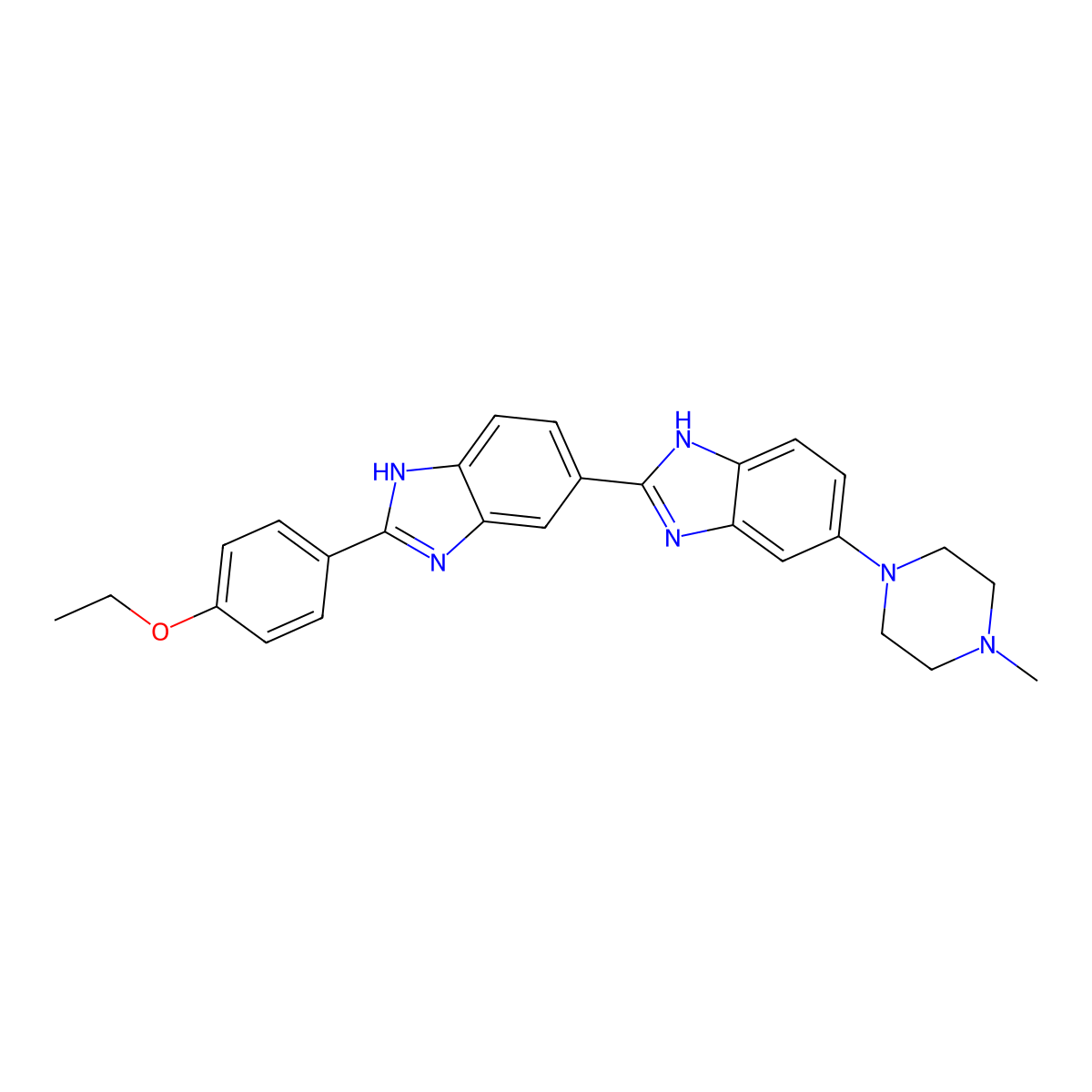 Bisbenzimide molecular structure, CAS 23491-52-3