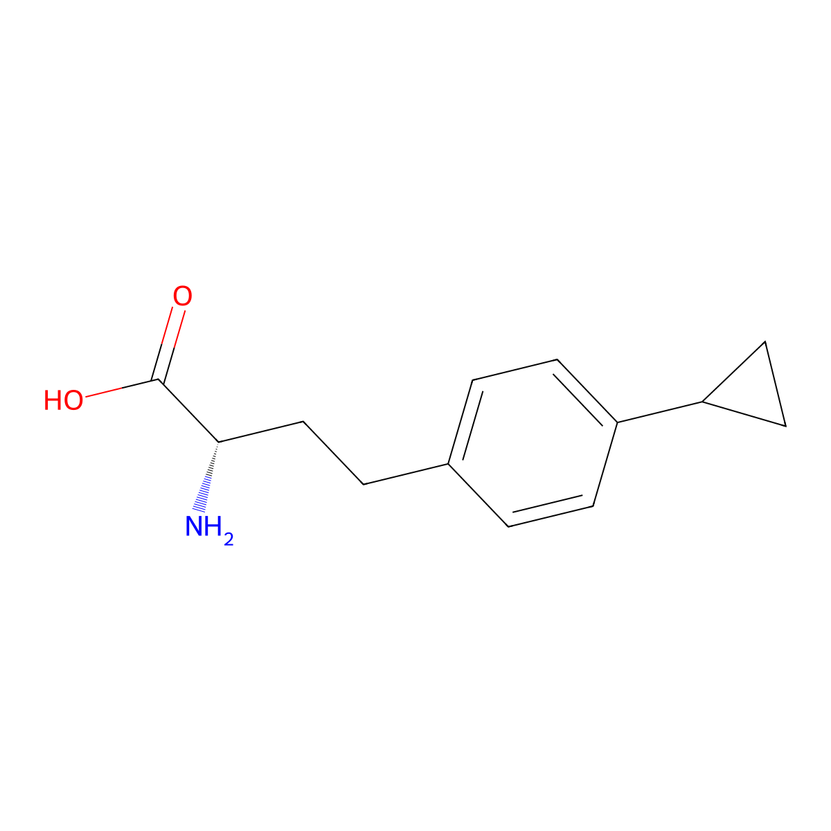 4-Cyclopropyl-L-homophenylalanine molecular structure, CAS 2349301-47-7