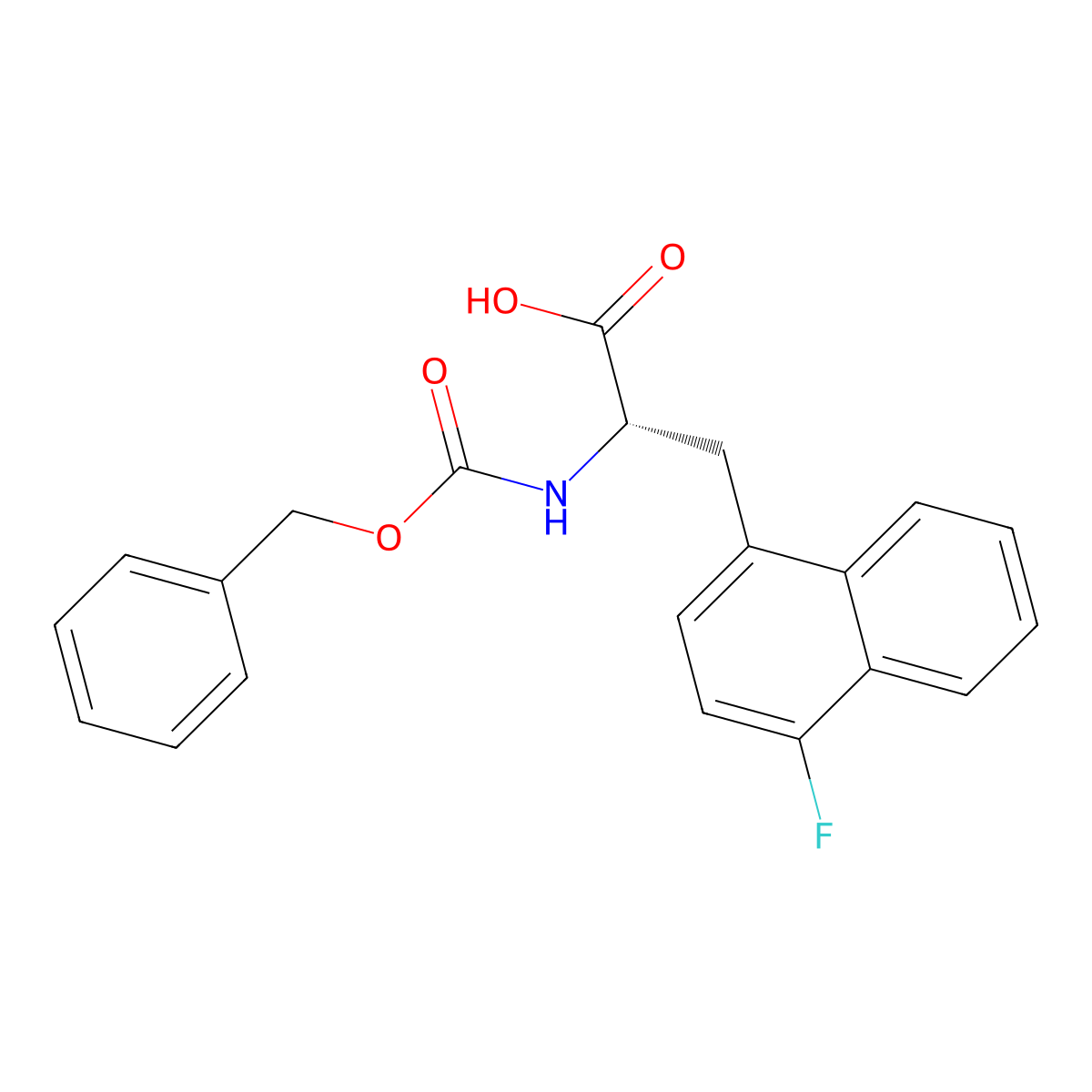 (2S)-2-{[(benzyloxy)carbonyl]amino}-3-(4-fluoronaphthalen-1-yl)propanoic acid molecular structure, CAS 2349316-64-7