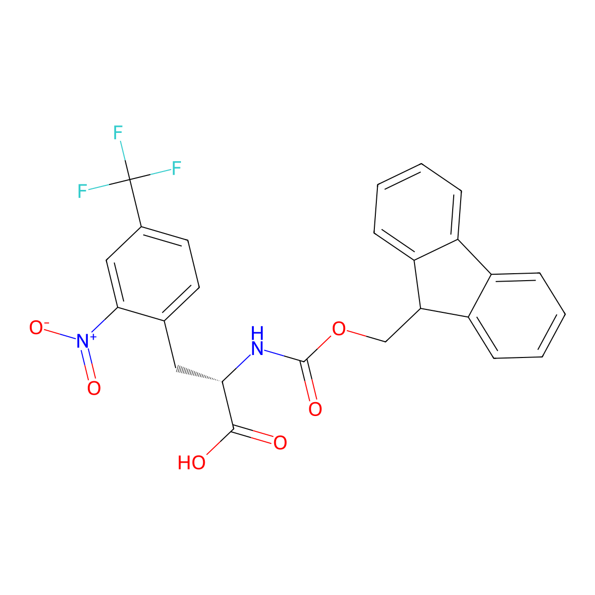 Fmoc-L-Phe(2NO2-4CF3)-OH molecular structure, CAS 2349316-74-9