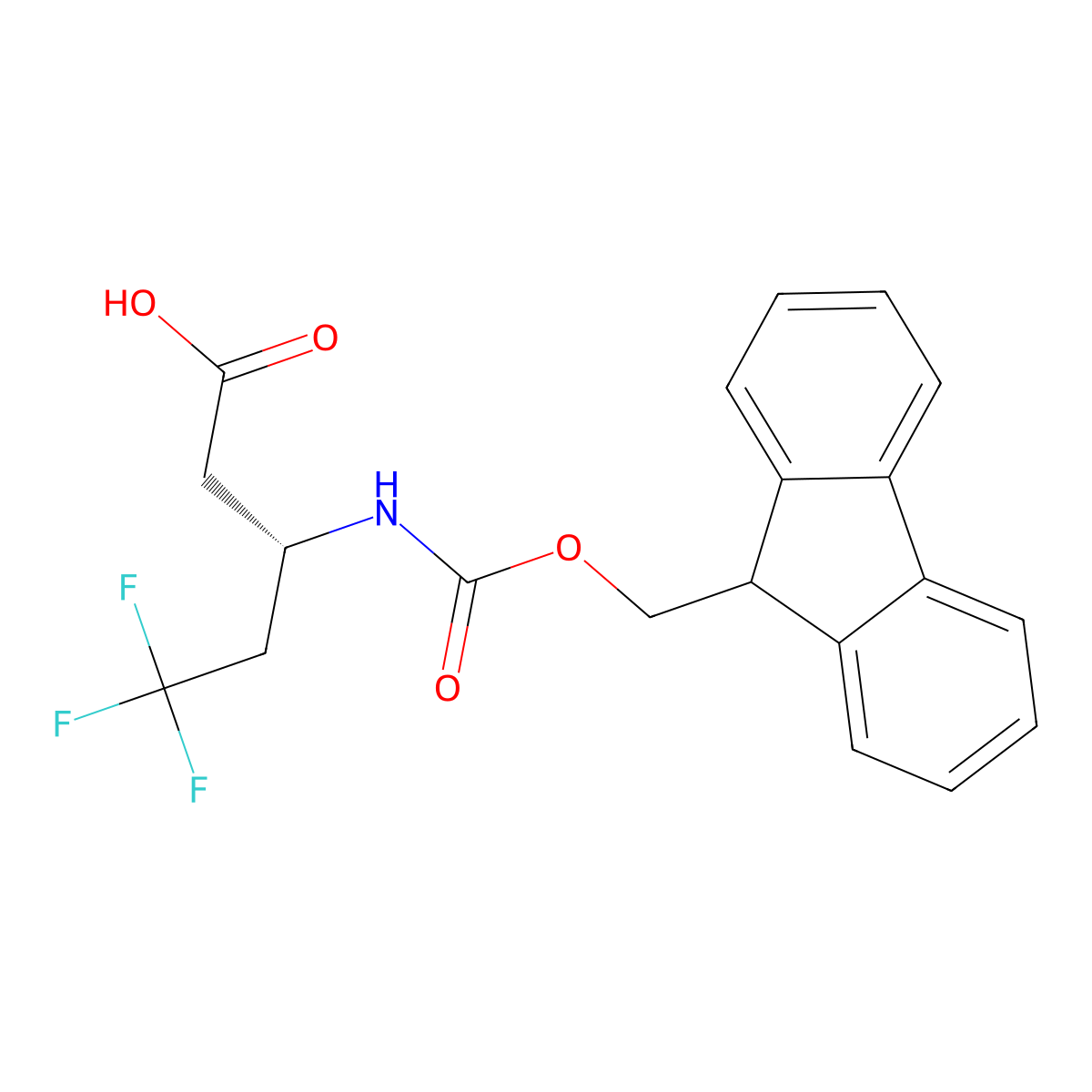 (S)-3-(Fmoc-amino)-5,5,5-trifluoropentanoic Acid molecular structure, CAS 2349340-84-5