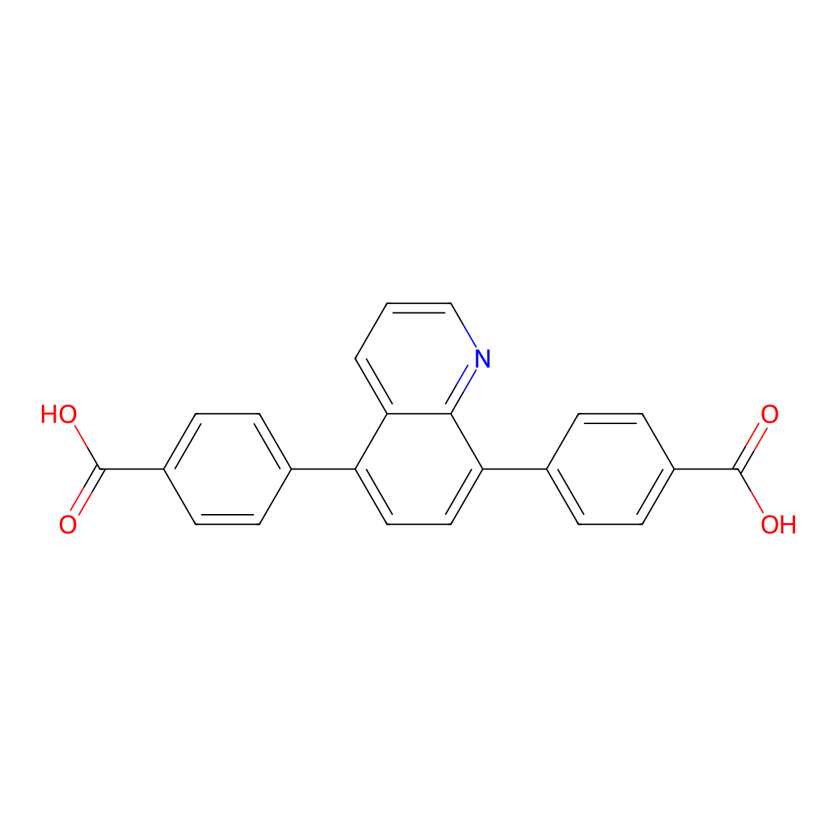 4,4'-(5,8-Quinolinediyl)bis[benzoic acid] molecular structure, CAS 2349368-63-2