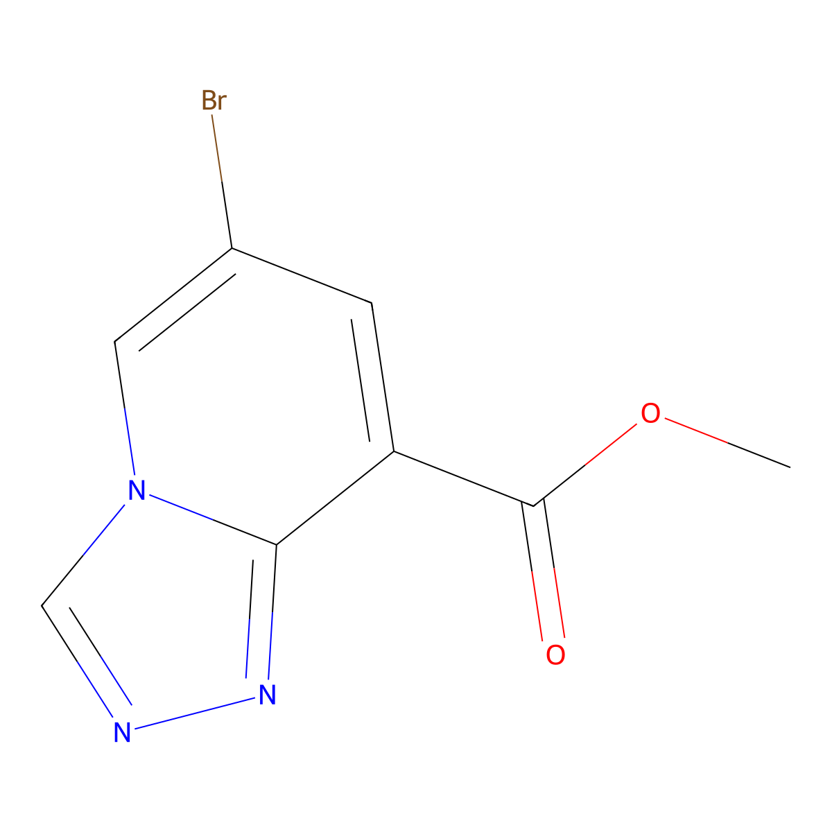 Methyl 6-bromo-[1,2,4]triazolo[4,3-a]pyridine-8-carboxylate molecular structure, CAS 2349371-98-6