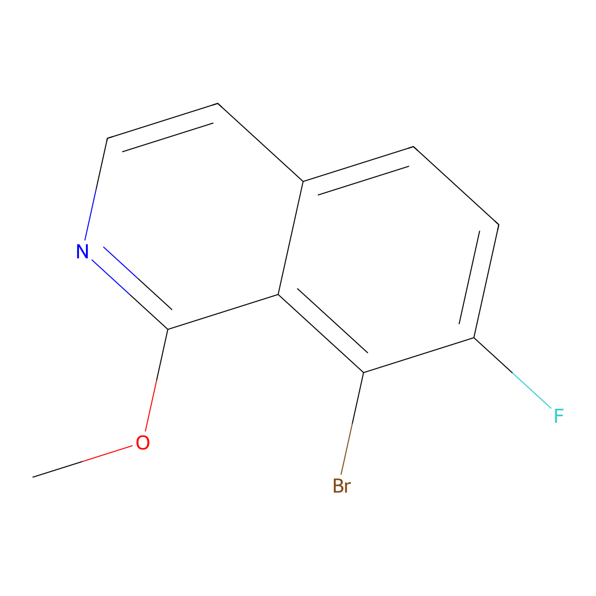 8-Bromo-7-fluoro-1-methoxyisoquinoline molecular structure, CAS 2349397-49-3