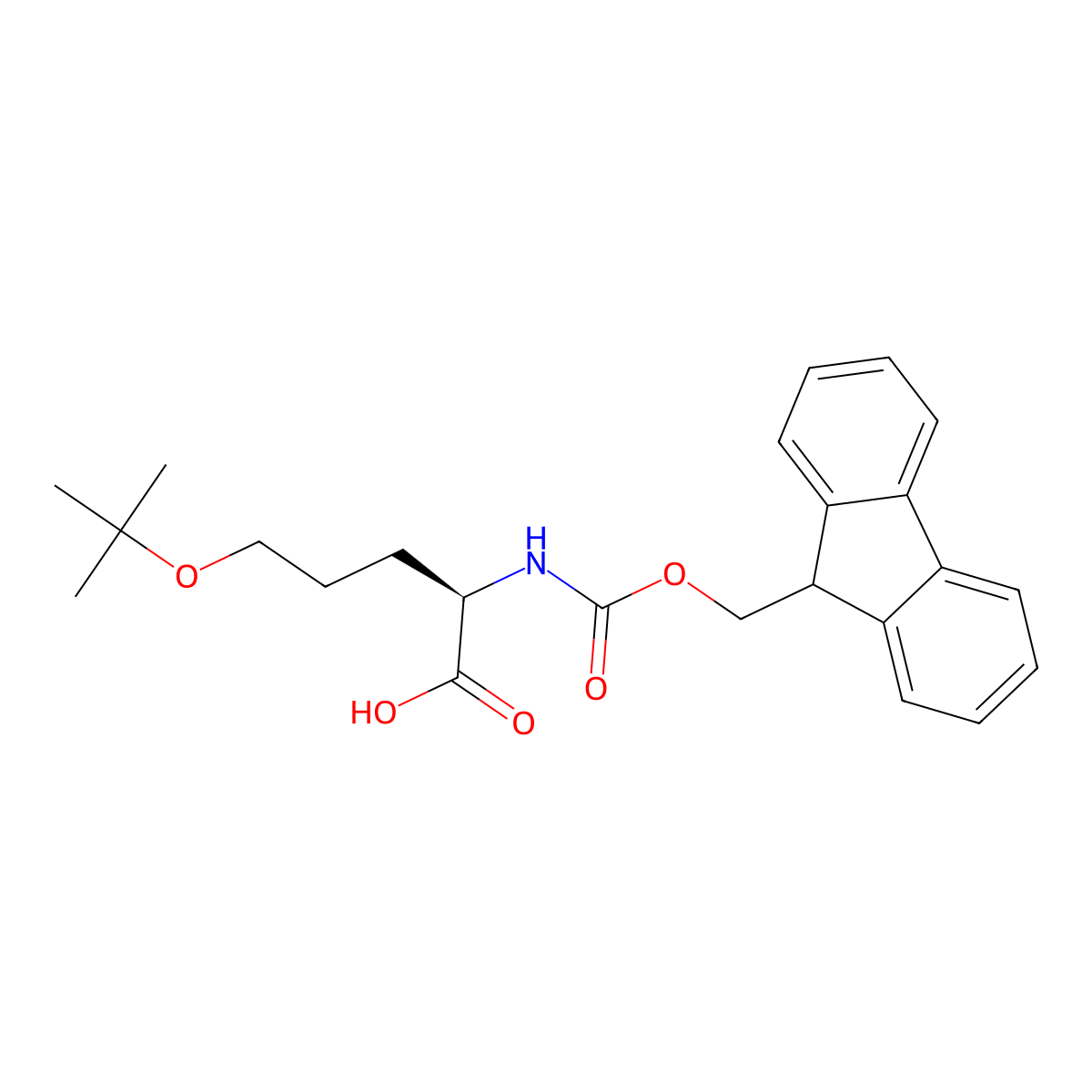 5-tert-Butoxy-N-Fmoc-D-norvaline molecular structure, CAS 2349431-74-7
