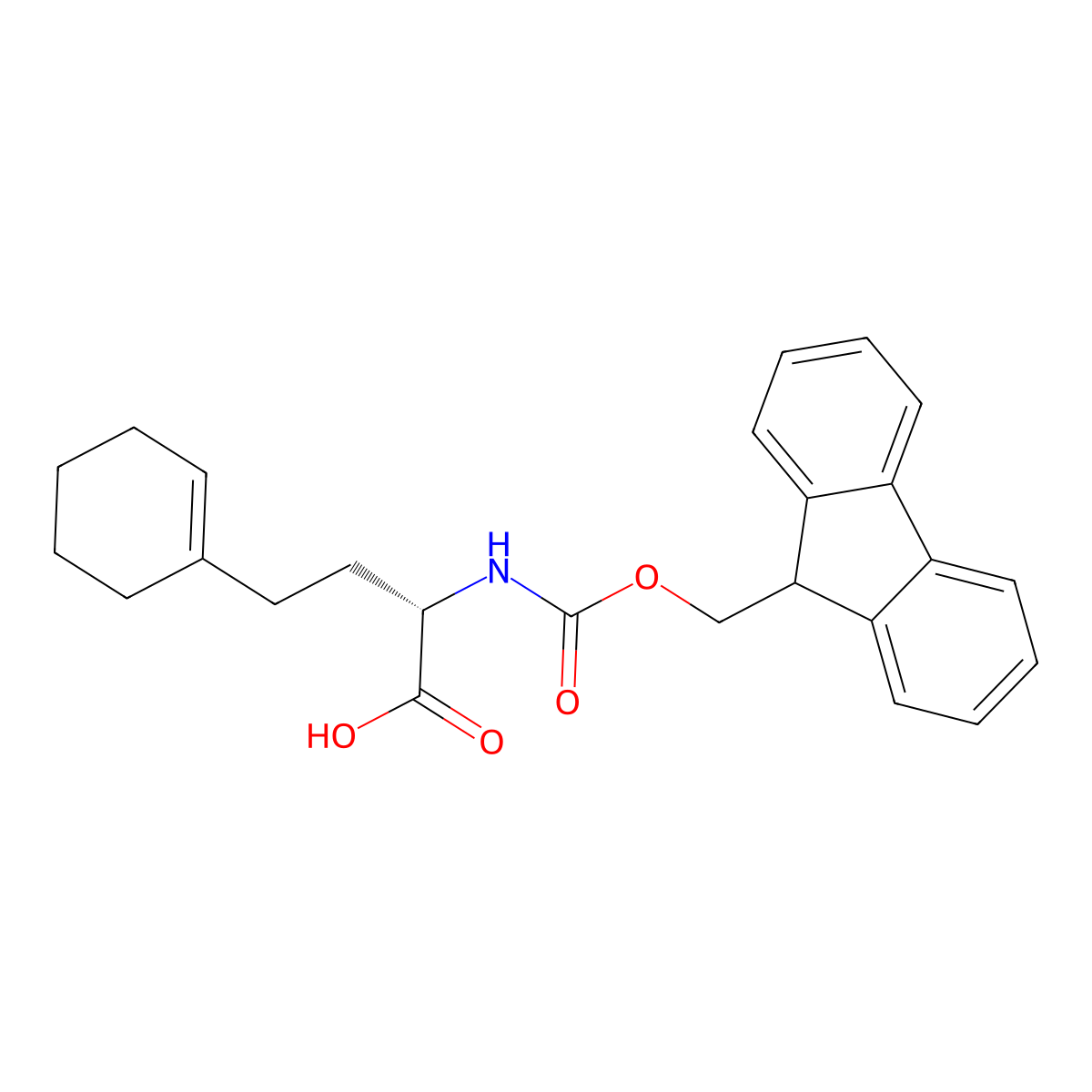 (S)-2-(Fmoc-amino)-4-(cyclohex-1-enyl)butanoic Acid molecular structure, CAS 2349432-11-5