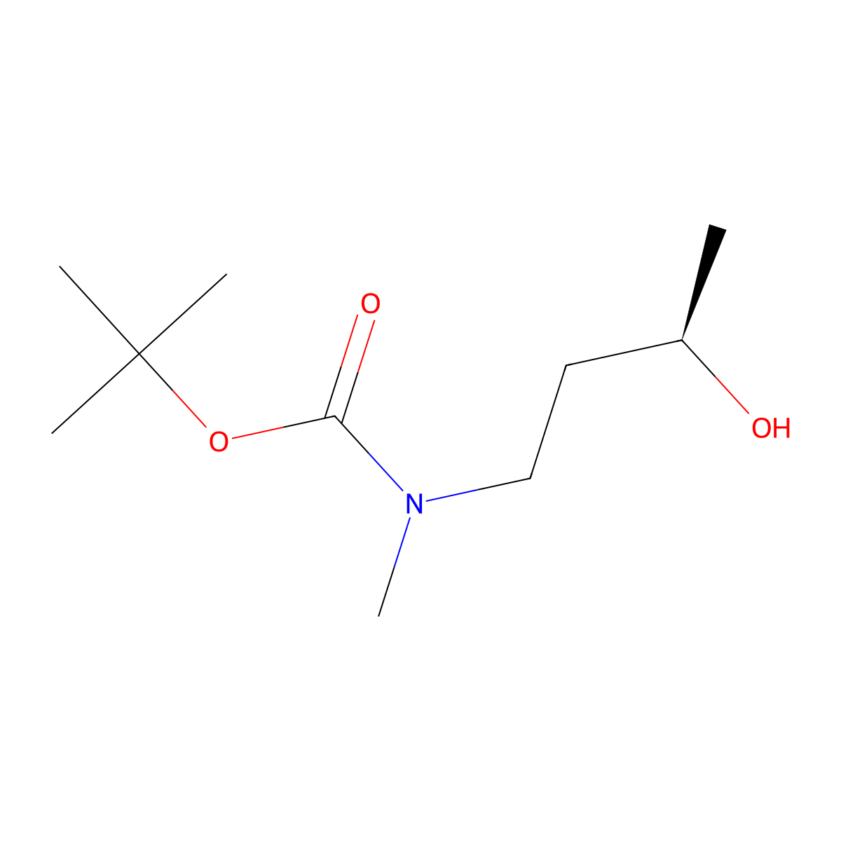 tert-butyl N-[(3R)-3-hydroxybutyl]-N-methylcarbamate molecular structure, CAS 2349453-16-1