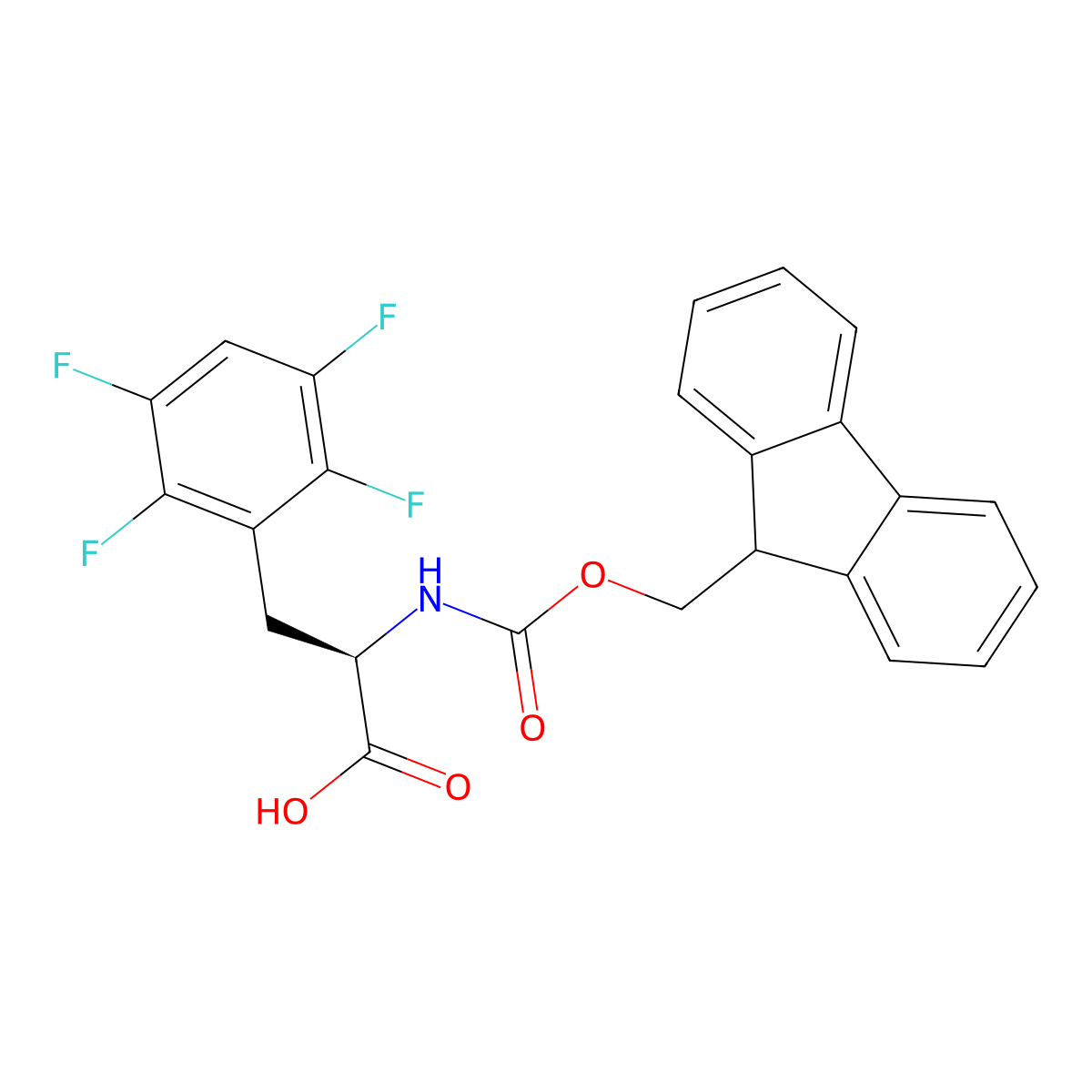 (2R)-2-({[(9H-fluoren-9-yl)methoxy]carbonyl}amino)-3-(2,3,5,6-tetrafluorophenyl)propanoic acid molecular structure, CAS 2349459-83-0