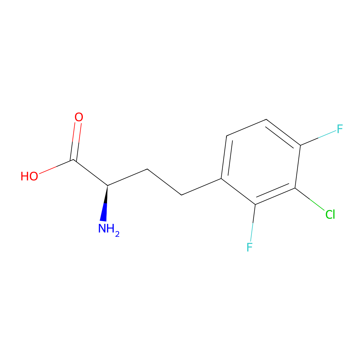 2,4-Difluoro-3-chloro-D-homophenylalanine molecular structure, CAS 2349461-46-5