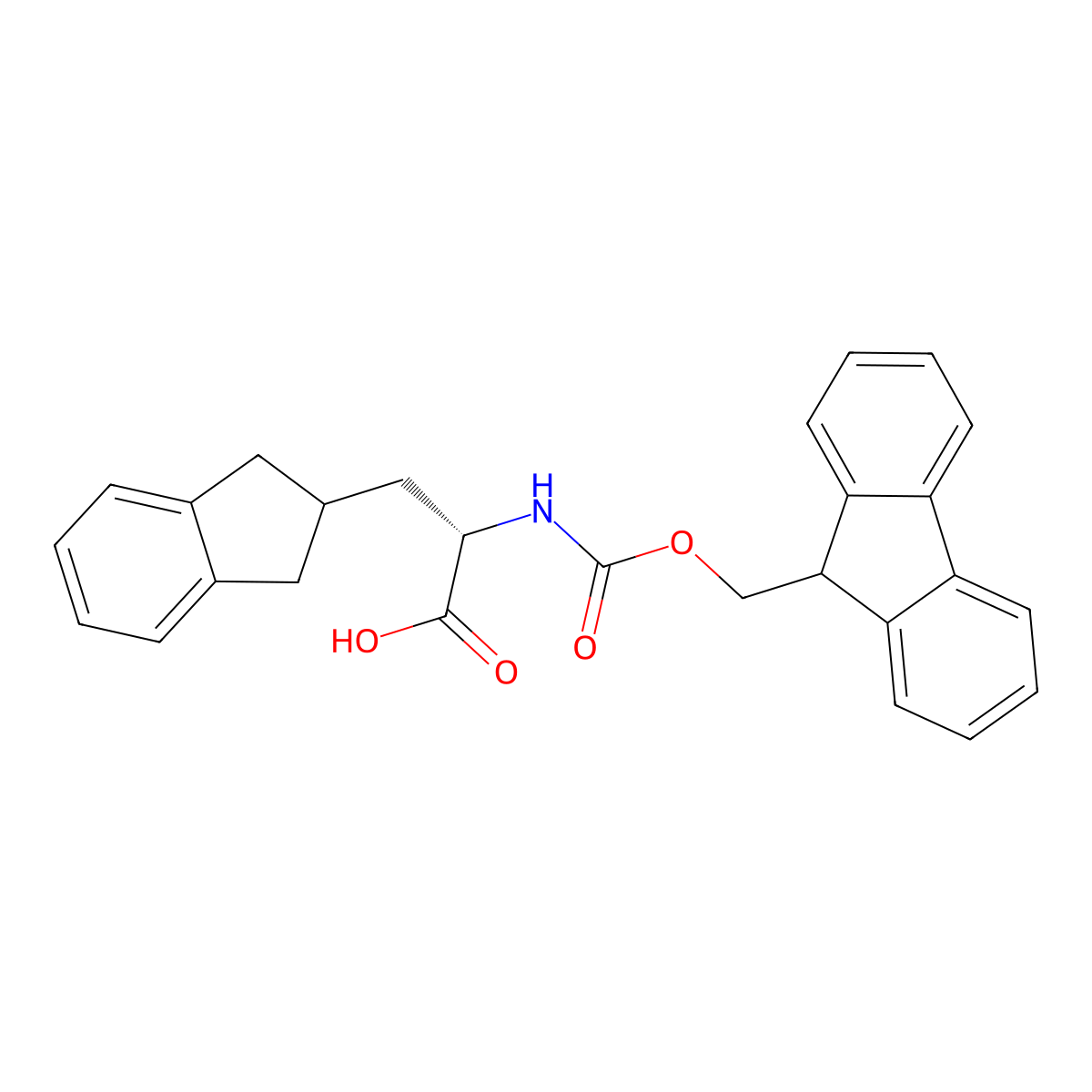 Fmoc-3-(2,3-dihydro-1H-indene-2-yl)-Alanine molecular structure, CAS 2349462-94-6