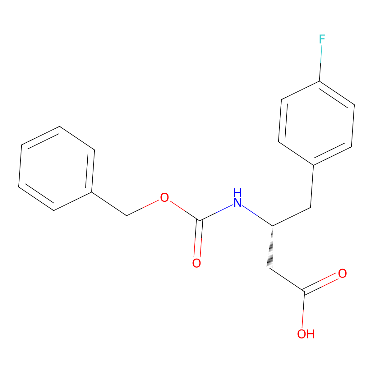 (3R)-3-{[(benzyloxy)carbonyl]amino}-4-(4-fluorophenyl)butanoic acid molecular structure, CAS 2349466-19-7