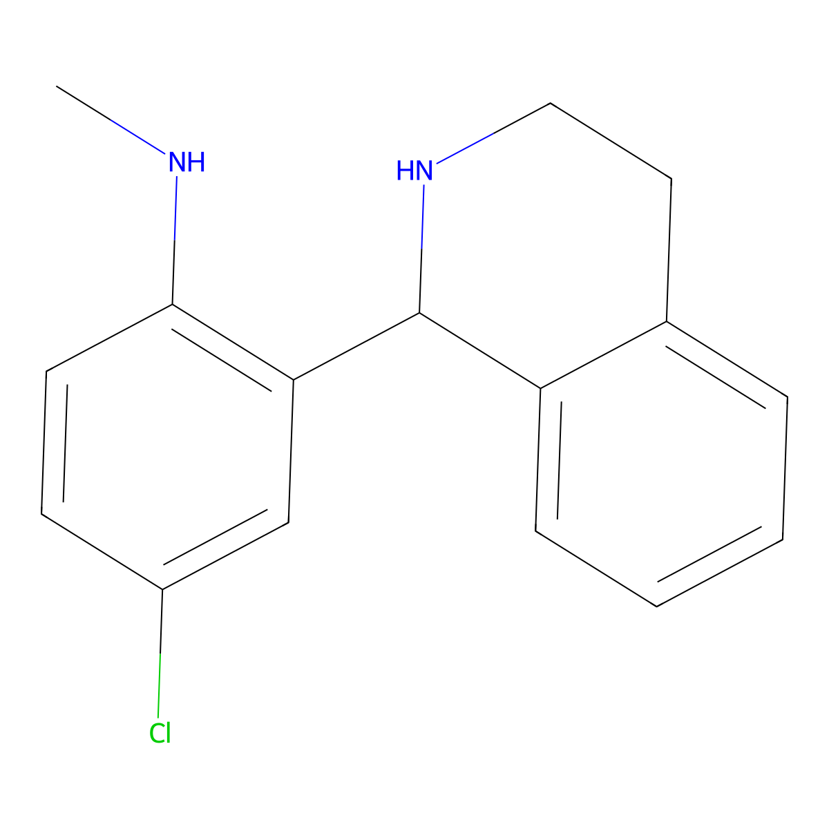 4-Chloro-n-methyl-2-(1,2,3,4-tetrahydroisoquinolin-1-yl)aniline molecular structure, CAS 23495-28-5