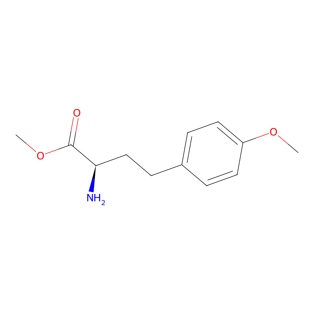Methyl (R)-2-amino-4-(4-methoxyphenyl)butanoate molecular structure, CAS 2349510-92-3