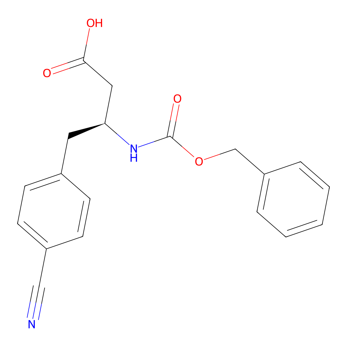 (3S)-3-{[(benzyloxy)carbonyl]amino}-4-(4-cyanophenyl)butanoic acid molecular structure, CAS 2349520-49-4