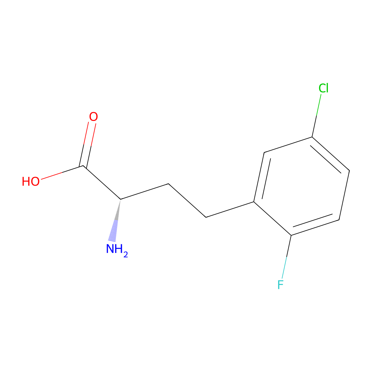 2-Fluoro-5-chloro-L-homophenylalanine molecular structure, CAS 2349536-63-4