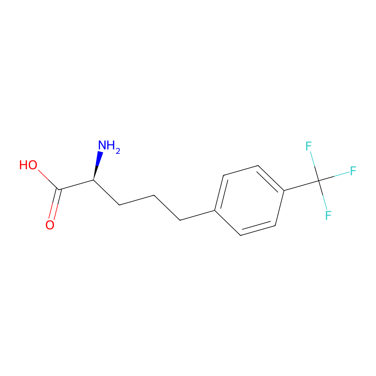 (2S)-2-amino-5-[4-(trifluoromethyl)phenyl]pentanoic acid molecular structure, CAS 2349537-29-5