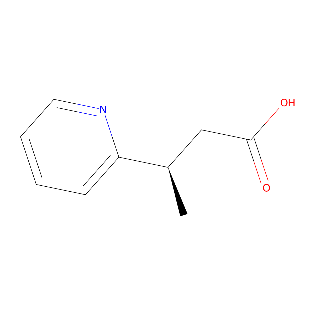 (3R)-3-(pyridin-2-yl)butanoic acid molecular structure, CAS 2349561-21-1