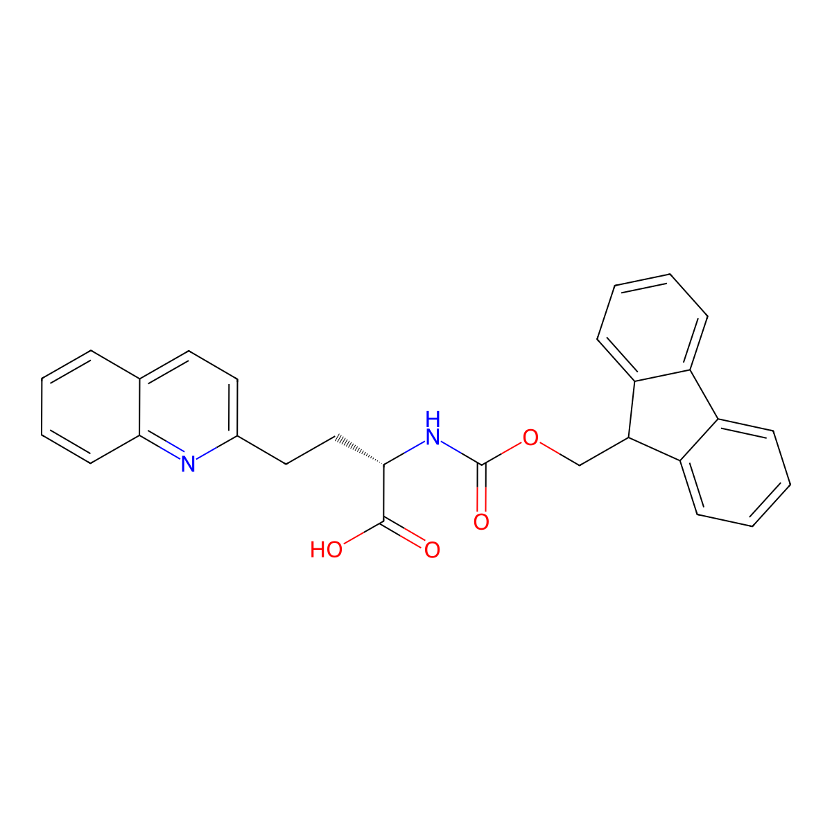 Fmoc-4-(2-quinolyl)-Abu-OH molecular structure, CAS 2349564-83-4