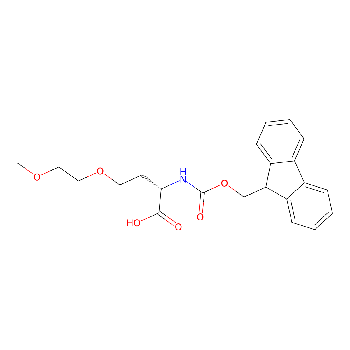 N-Fmoc-O-(2-methoxyethyl)-L-homoserine molecular structure, CAS 2349571-24-8
