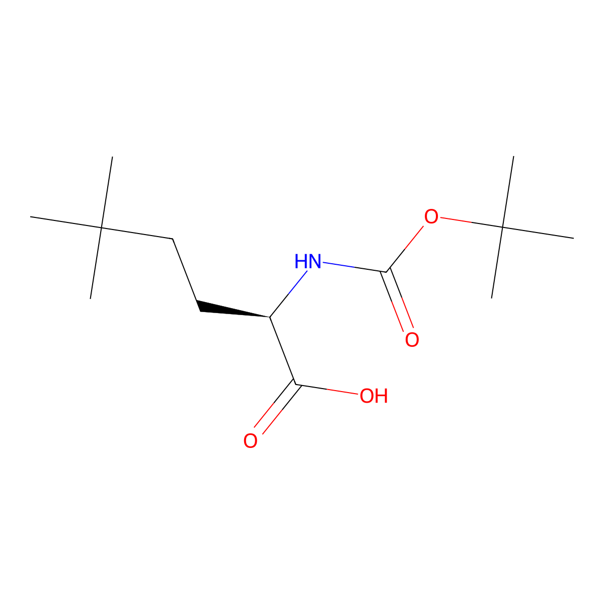 N-Boc-5,5-dimethyl-D-norleucine molecular structure, CAS 2349580-23-8