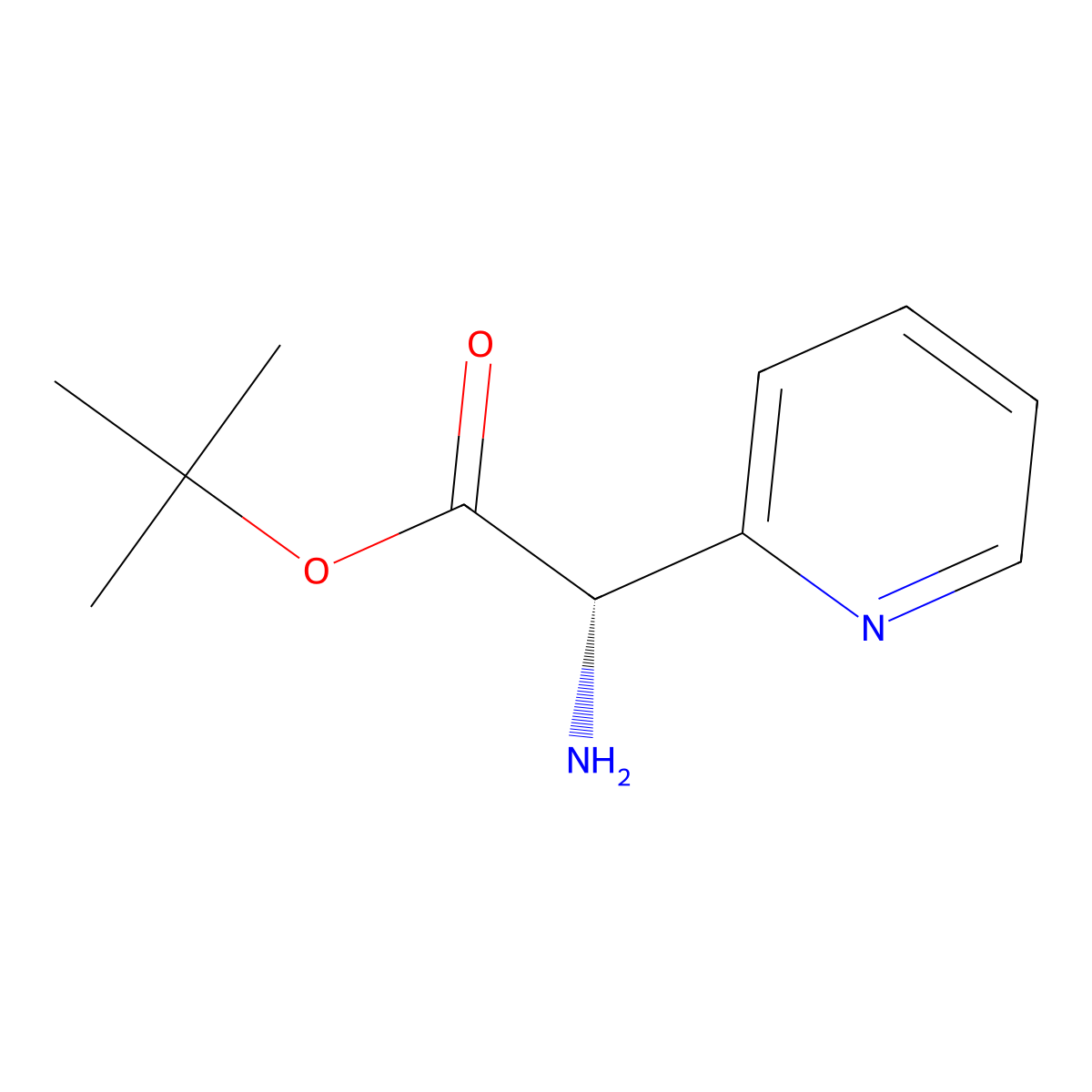 (S)-Pyridin-2-yl-glycine tert-butyl ester molecular structure, CAS 2349594-54-1