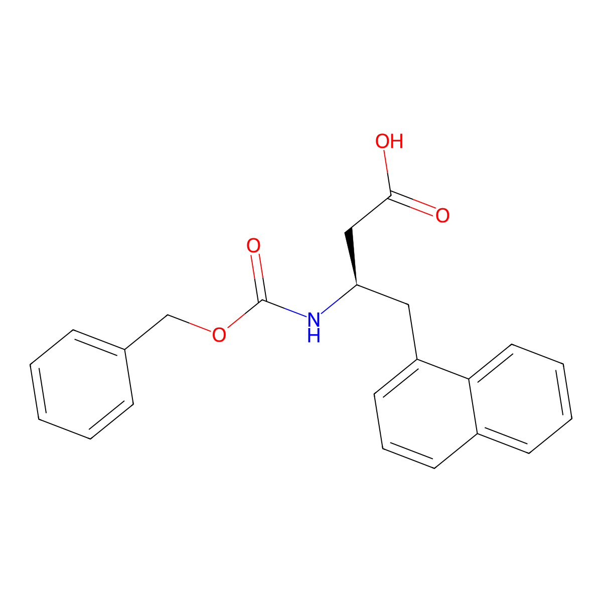 (3R)-3-{[(benzyloxy)carbonyl]amino}-4-(naphthalen-1-yl)butanoic acid molecular structure, CAS 2349607-58-3