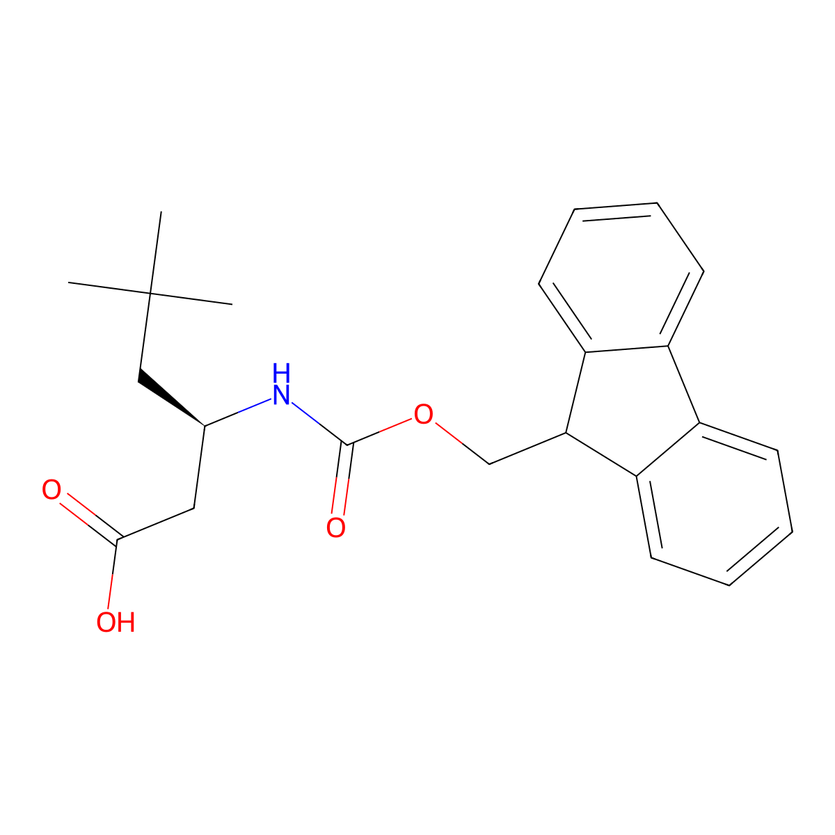 (3R)-3-{[(9H-fluoren-9-ylmethoxy)carbonyl]amino}-5,5-dimethylhexanoic acid molecular structure, CAS 2349607-91-4