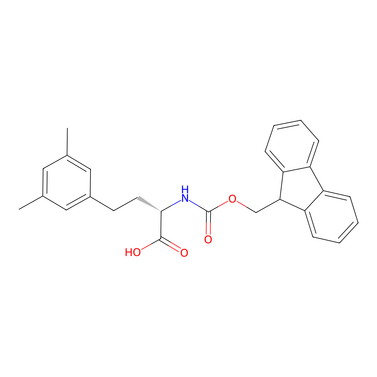 Fmoc-3,5-dimethyl-L-homophenylalanine molecular structure, CAS 2349608-06-4