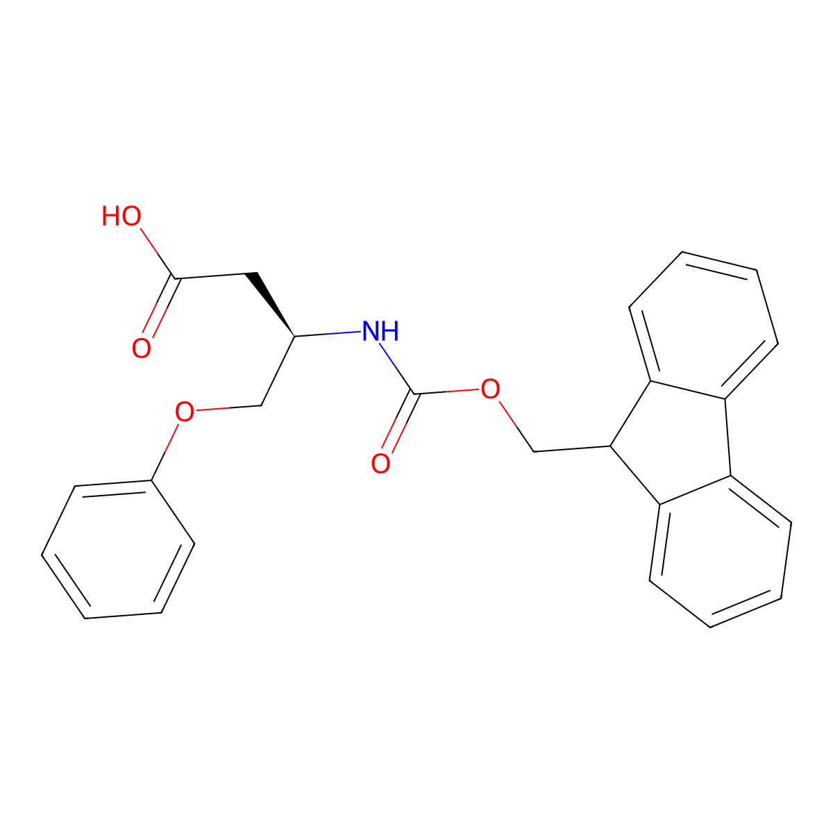 (R)-3-(Fmoc-amino)-4-phenoxybutanoic Acid molecular structure, CAS 2349622-28-0