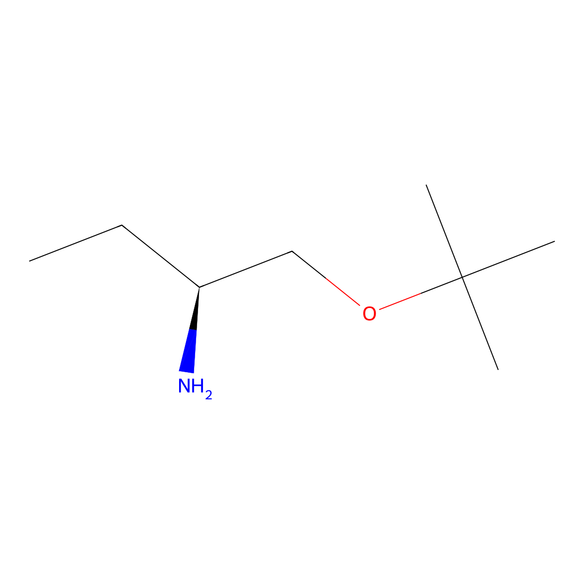 (2S)-1-(tert-butoxy)butan-2-amine molecular structure, CAS 2349629-21-4