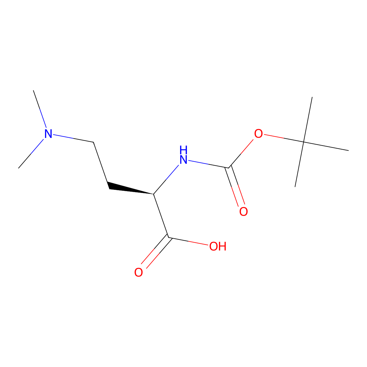 (R)-2-(Boc-amino)-4-(dimethylamino)butanoic acid molecular structure, CAS 2349645-02-7