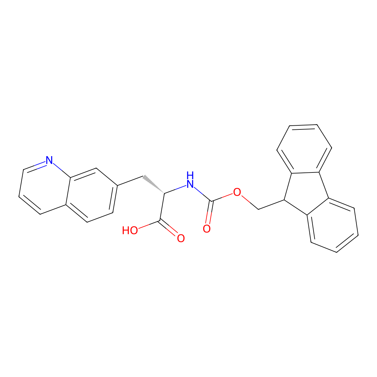 Fmoc-3-(7-quinolyl)-L-ala-OH molecular structure, CAS 2349649-45-0
