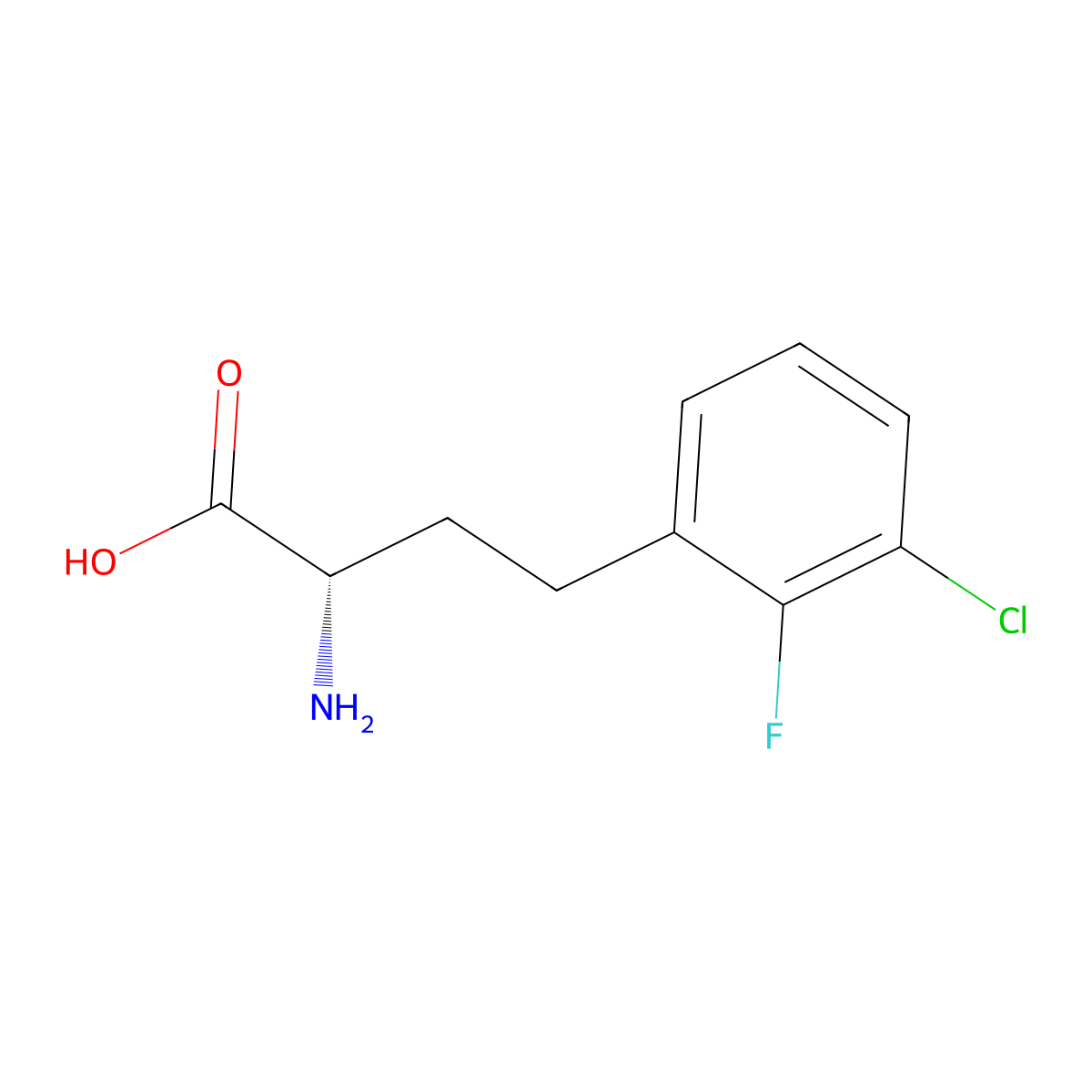 2-Fluoro-3-chloro-L-homophenylalanine molecular structure, CAS 2349653-88-7