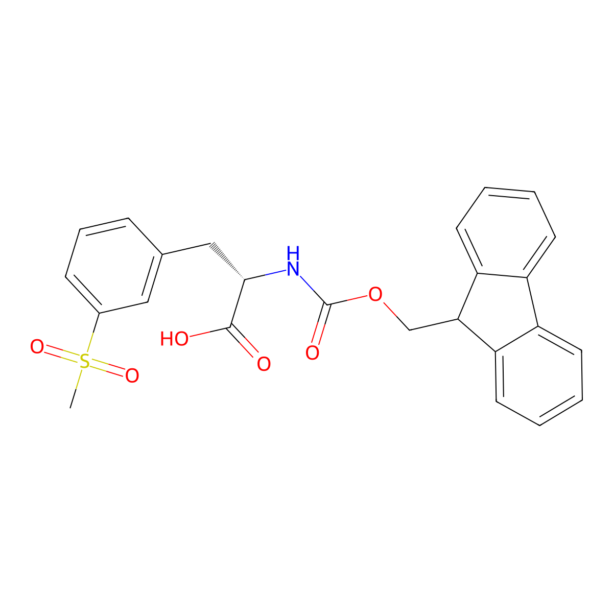 N-Fmoc-3-(methylsulfonyl)-L-phenylalanine molecular structure, CAS 2349659-17-0