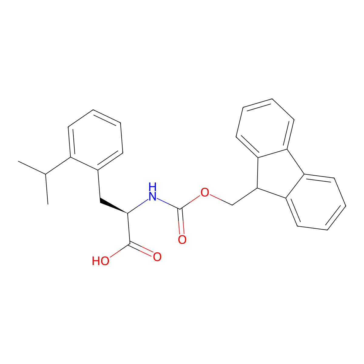Fmoc-D-Phe(2-Ipr)-OH molecular structure, CAS 2349676-21-5
