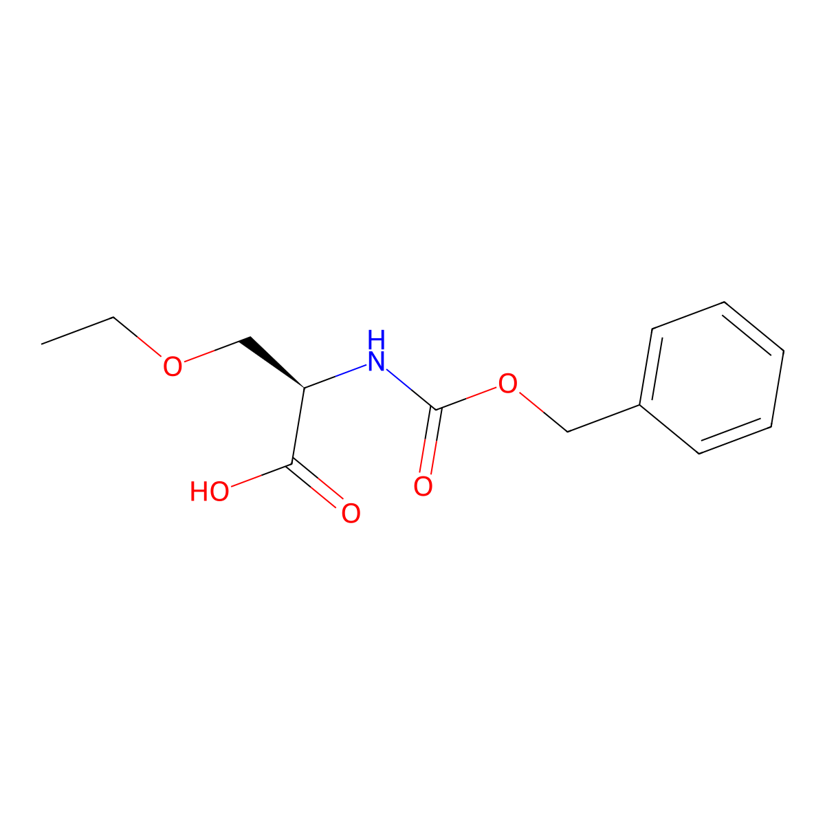 (2R)-2-{[(benzyloxy)carbonyl]amino}-3-ethoxypropanoic acid molecular structure, CAS 2349677-22-9